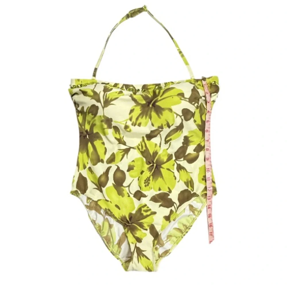 NWT NEWPORT NEWS | Tropical Floral Halter One Piece Swimsuit Swimwear Beach 14